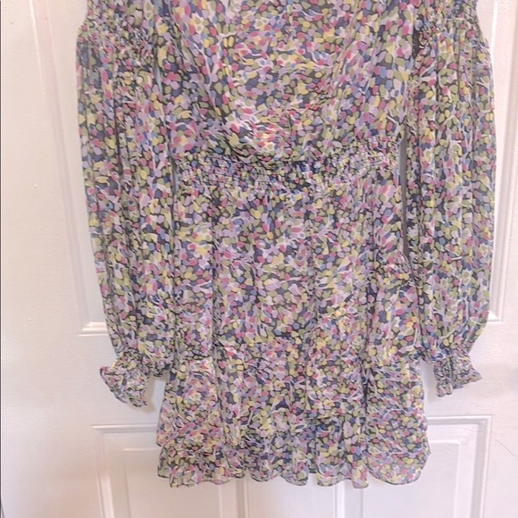 Ted Baker London Karlie Multicolor Black Smocked Detail Tiered Mini Dress - Picture 5 of 9